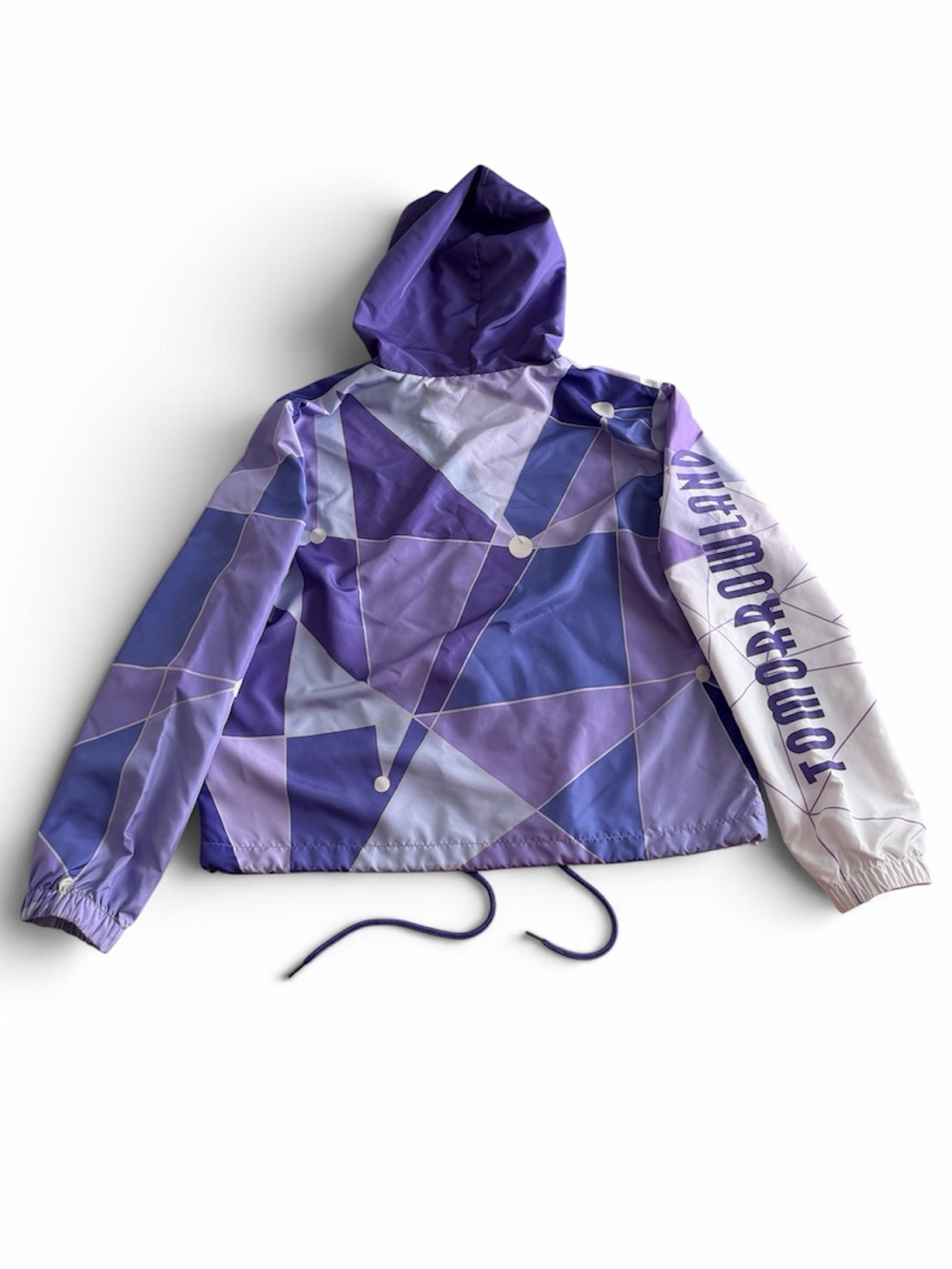 Disney Parks Purple Wall Tomorrowland Hooded Windbreaker Jacket Sz. S - Picture 2 of 3